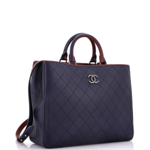 CC Shopping Tote Stitched Bullskin Large