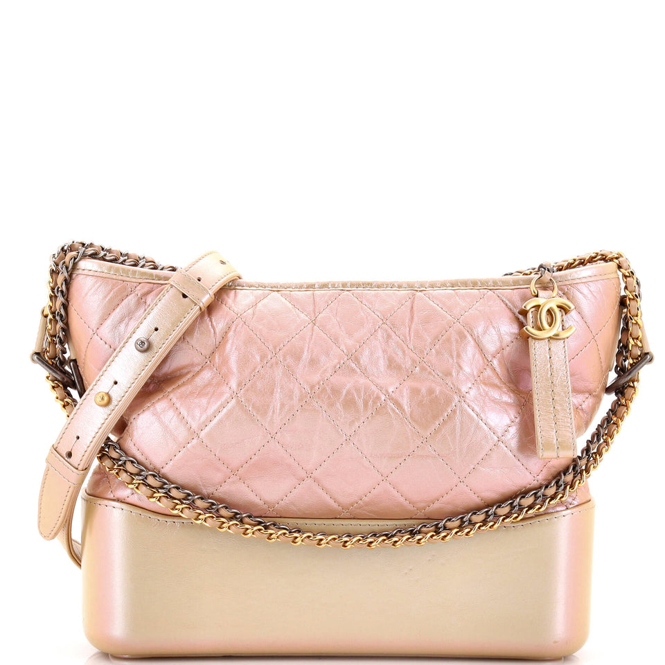 Gabrielle Hobo Quilted Iridescent Lambskin Medium