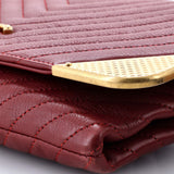 Rock The Corner Flap Clutch on Chain Chevron Calfskin