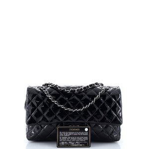 Classic Double Flap Bag Quilted Patent Medium