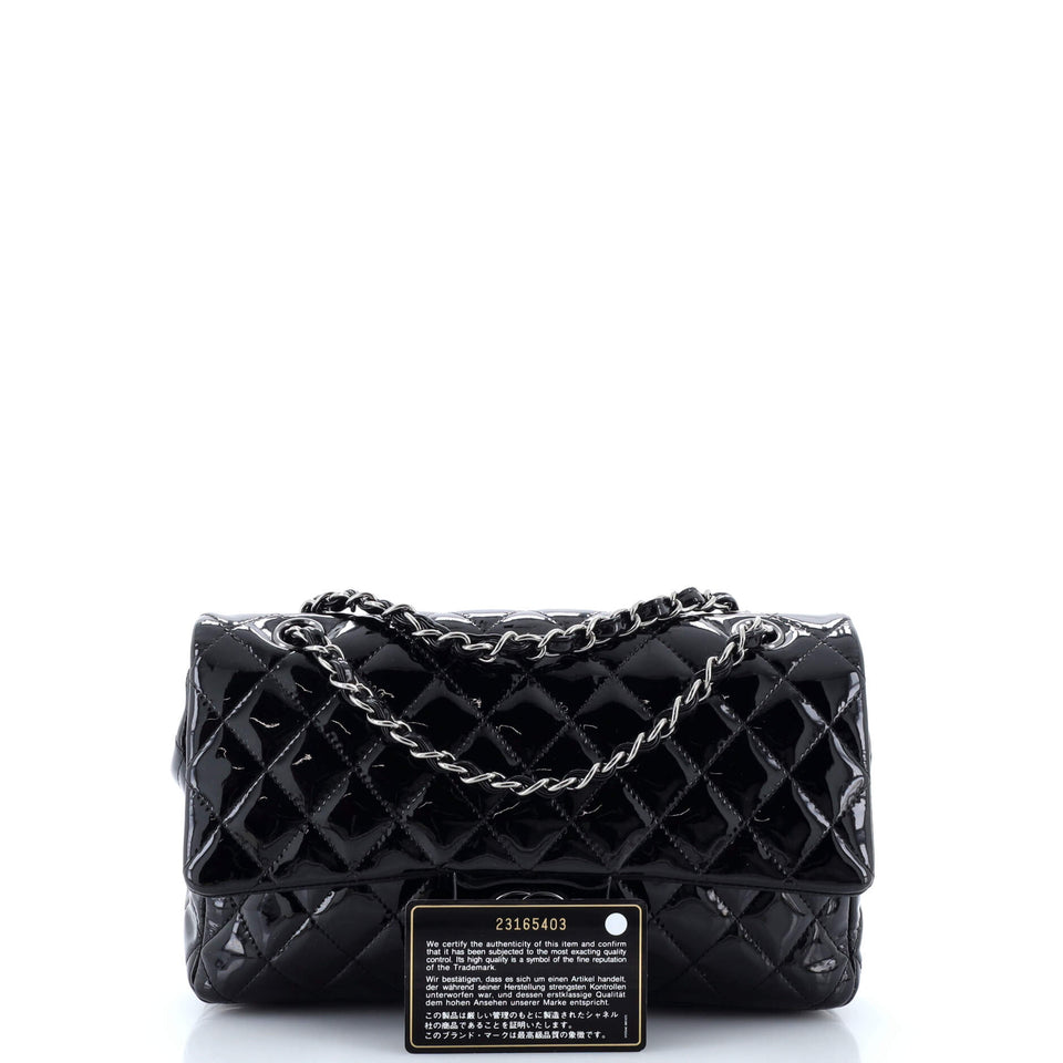 Classic Double Flap Bag Quilted Patent Medium