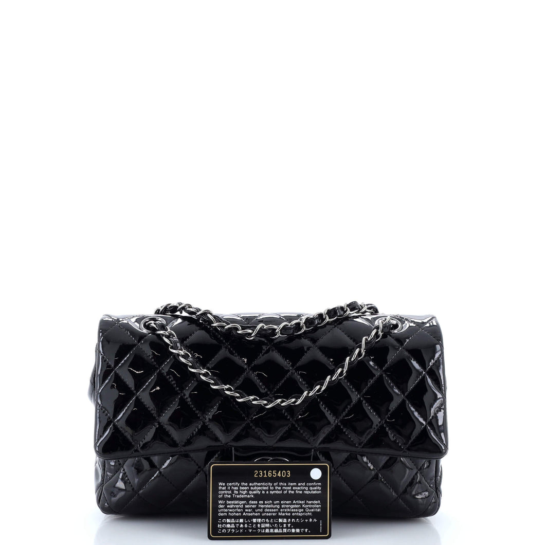 Classic Double Flap Bag Quilted Patent Medium