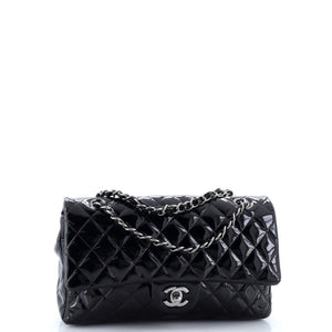Classic Double Flap Bag Quilted Patent Medium