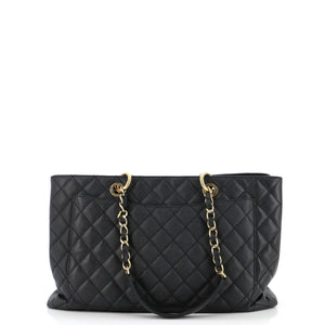 Grand Shopping Tote Quilted Caviar XL
