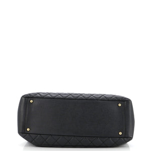 Grand Shopping Tote Quilted Caviar XL