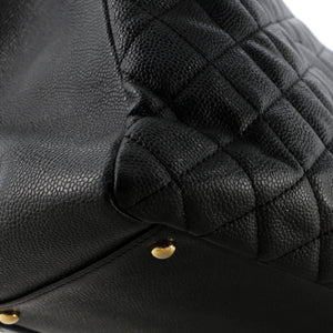 Grand Shopping Tote Quilted Caviar XL