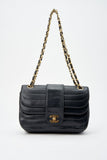 Chanel Vintage Black Single Flap with 24k gold plated hardware