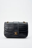 Chanel Vintage Black Single Flap with 24k gold plated hardware