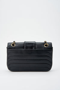 Chanel Vintage Black Single Flap with 24k gold plated hardware