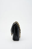 Chanel Vintage Black Single Flap with 24k gold plated hardware