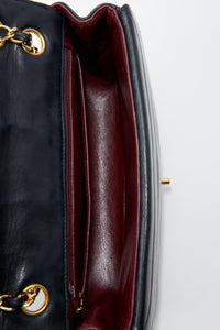 Chanel Vintage Black Single Flap with 24k gold plated hardware