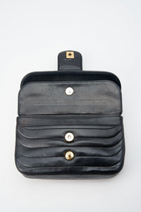 Chanel Vintage Black Single Flap with 24k gold plated hardware