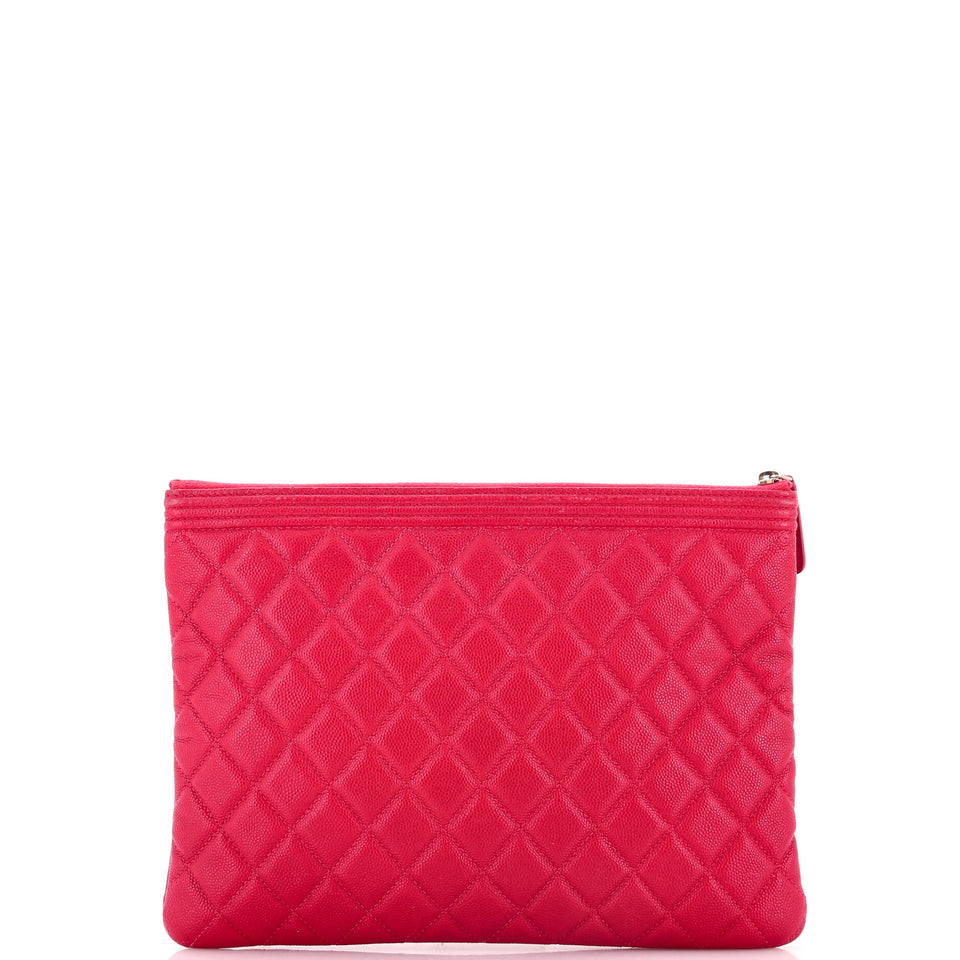 Boy O Case Clutch Quilted Caviar Medium