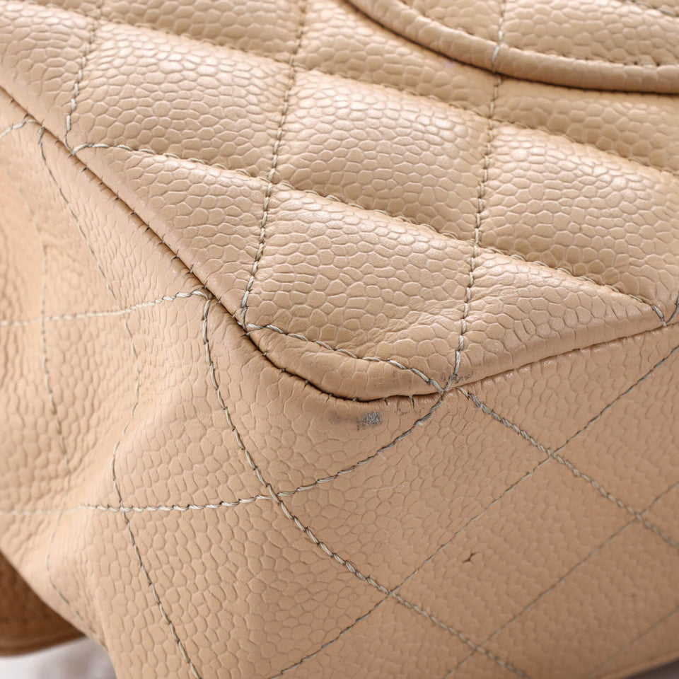 Classic Double Flap Bag Quilted Caviar Medium