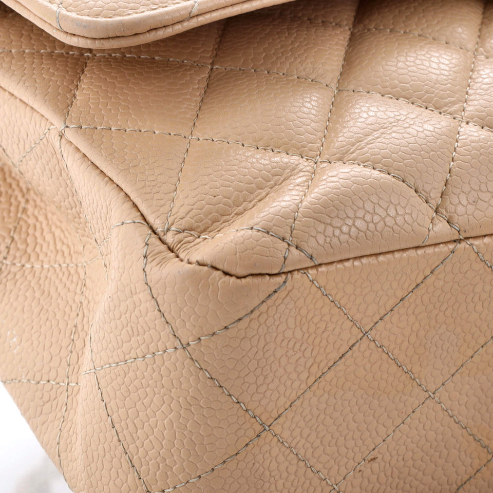 Classic Double Flap Bag Quilted Caviar Medium