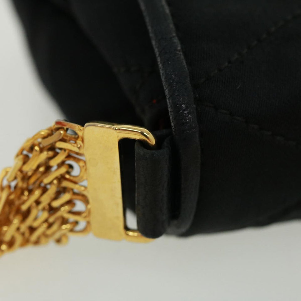 CHANEL Matelasse Chain stone Shoulder Bag Black CC  32695A