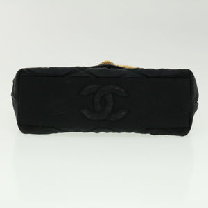 CHANEL Matelasse Chain stone Shoulder Bag Black CC  32695A