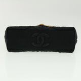 CHANEL Matelasse Chain stone Shoulder Bag Black CC  32695A