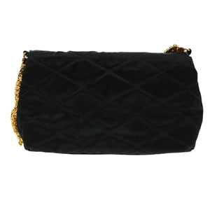 CHANEL Matelasse Chain stone Shoulder Bag Black CC  32695A