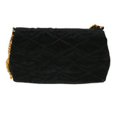 CHANEL Matelasse Chain stone Shoulder Bag Black CC  32695A
