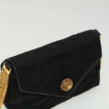 CHANEL Matelasse Chain stone Shoulder Bag Black CC  32695A