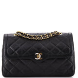 Vintage Two Tone CC Flap Bag Quilted Lambskin Medium