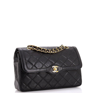 Vintage Two Tone CC Flap Bag Quilted Lambskin Medium