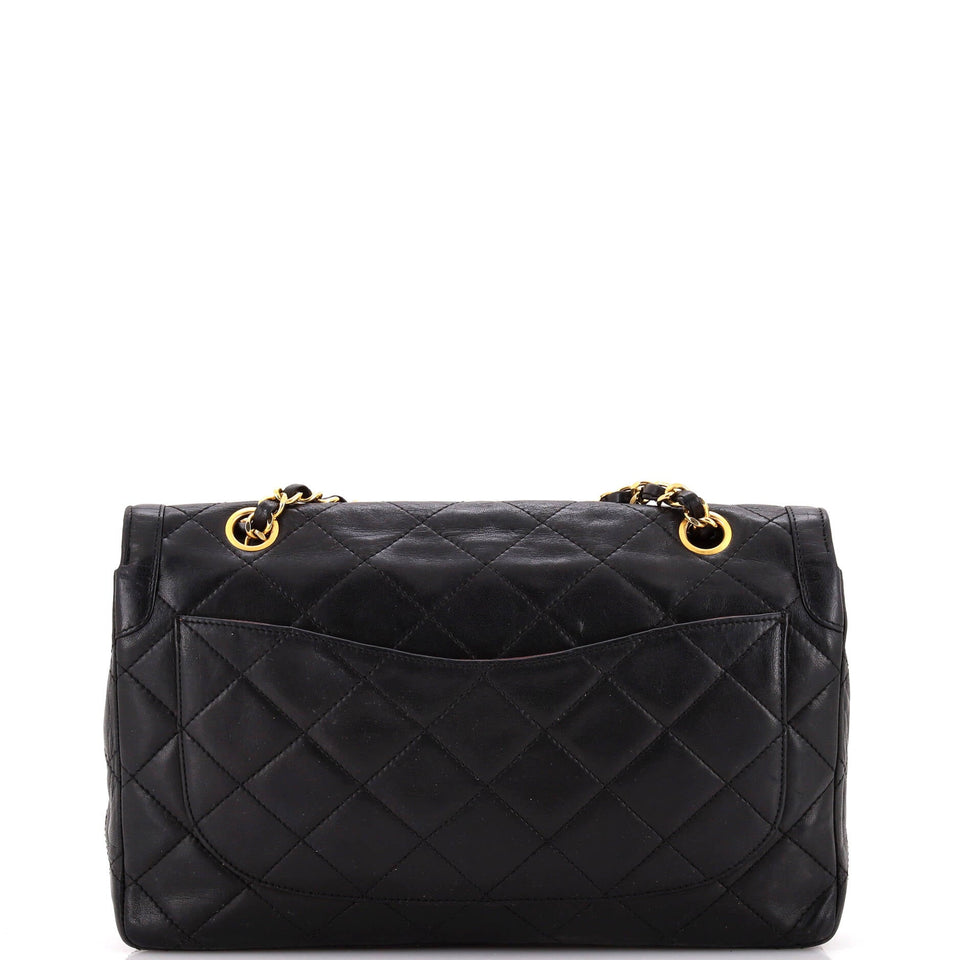 Vintage Two Tone CC Flap Bag Quilted Lambskin Medium