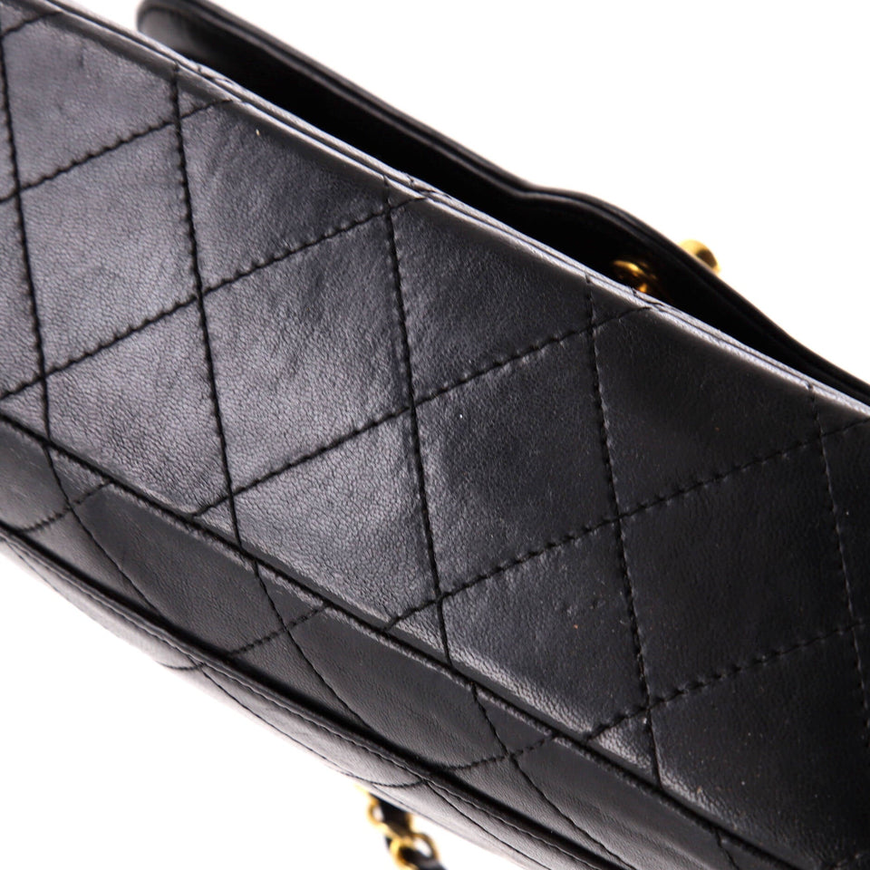 Vintage Two Tone CC Flap Bag Quilted Lambskin Medium