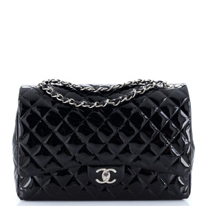 Classic Double Flap Bag Quilted Patent Maxi