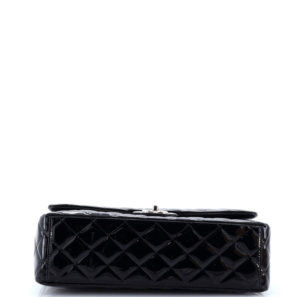 Classic Double Flap Bag Quilted Patent Maxi