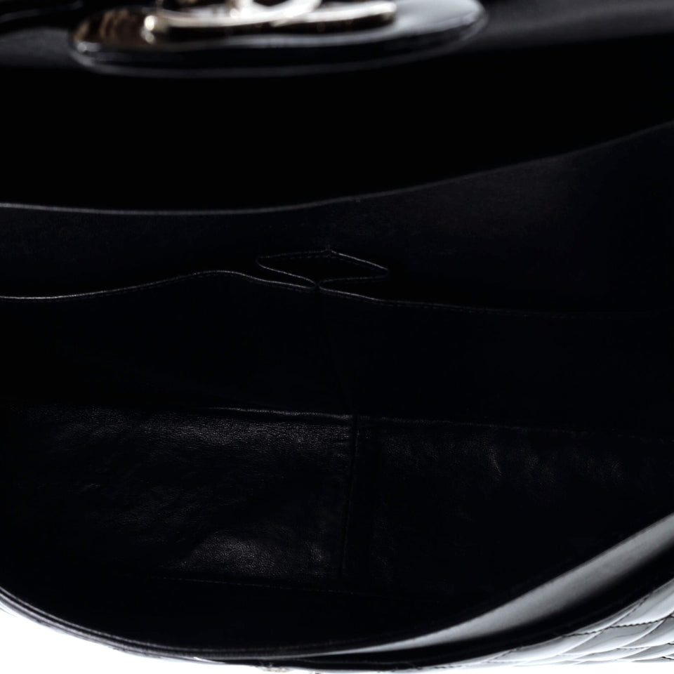 Classic Double Flap Bag Quilted Patent Maxi