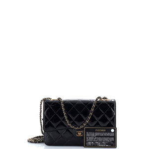 CC Eyelet Wallet on Chain Quilted Patent