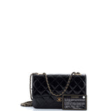 CC Eyelet Wallet on Chain Quilted Patent