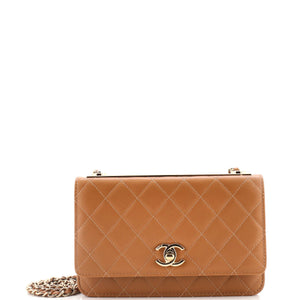 Trendy CC Wallet on Chain NM Quilted Lambskin