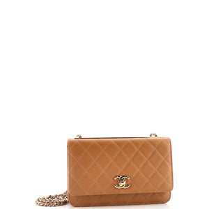 Trendy CC Wallet on Chain NM Quilted Lambskin