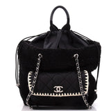 Coco Neige Shopping Tote Shearling with Quilted Nylon and Calfskin Large