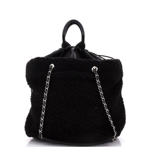 Coco Neige Shopping Tote Shearling with Quilted Nylon and Calfskin Large