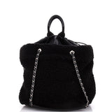 Coco Neige Shopping Tote Shearling with Quilted Nylon and Calfskin Large