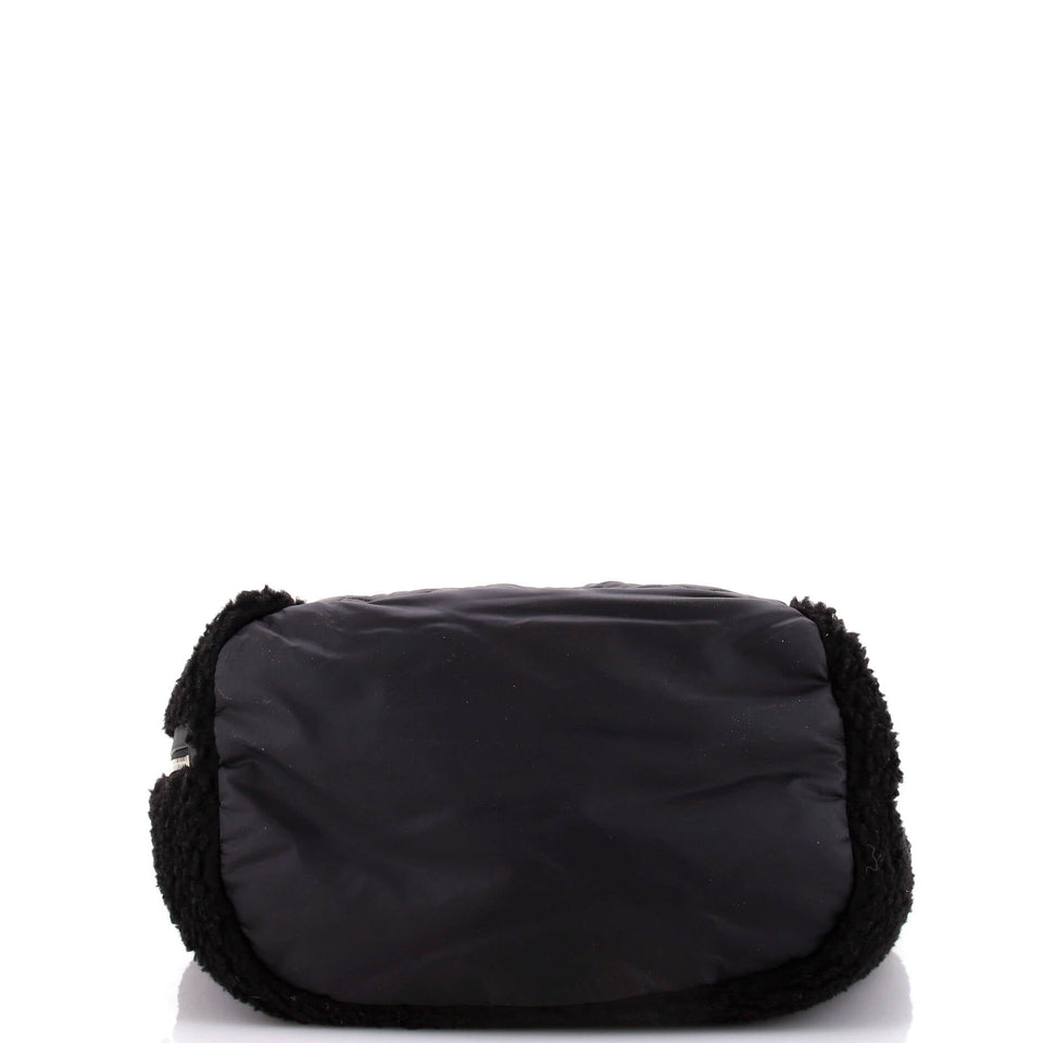 Coco Neige Shopping Tote Shearling with Quilted Nylon and Calfskin Large