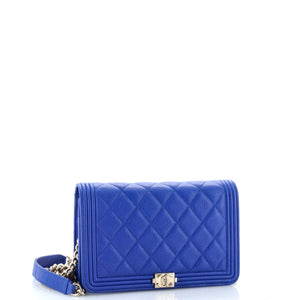Boy Wallet on Chain Quilted Caviar