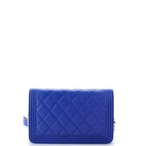 Boy Wallet on Chain Quilted Caviar