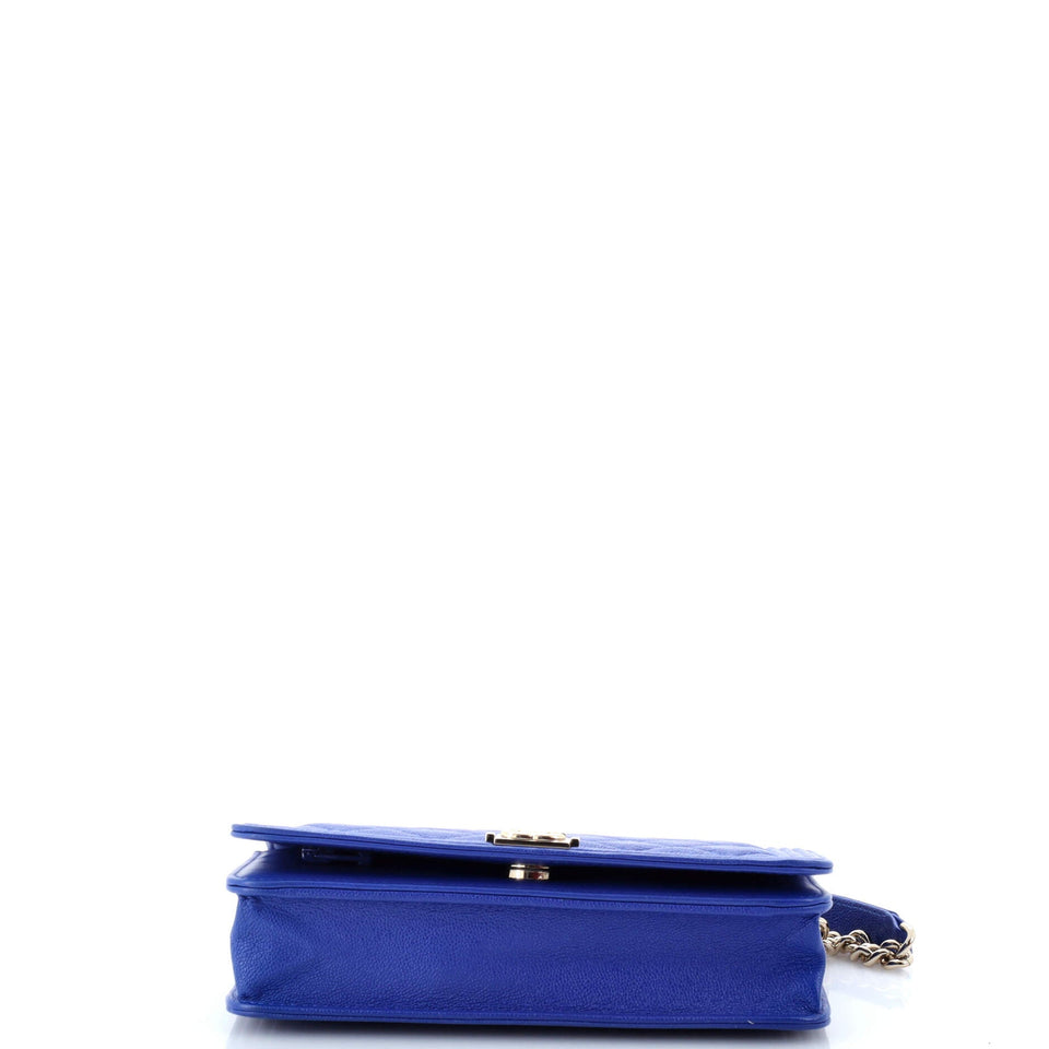 Boy Wallet on Chain Quilted Caviar