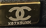 CC Bar Chain Top Handle Convertible Flap Bag Quilted Lambskin Small