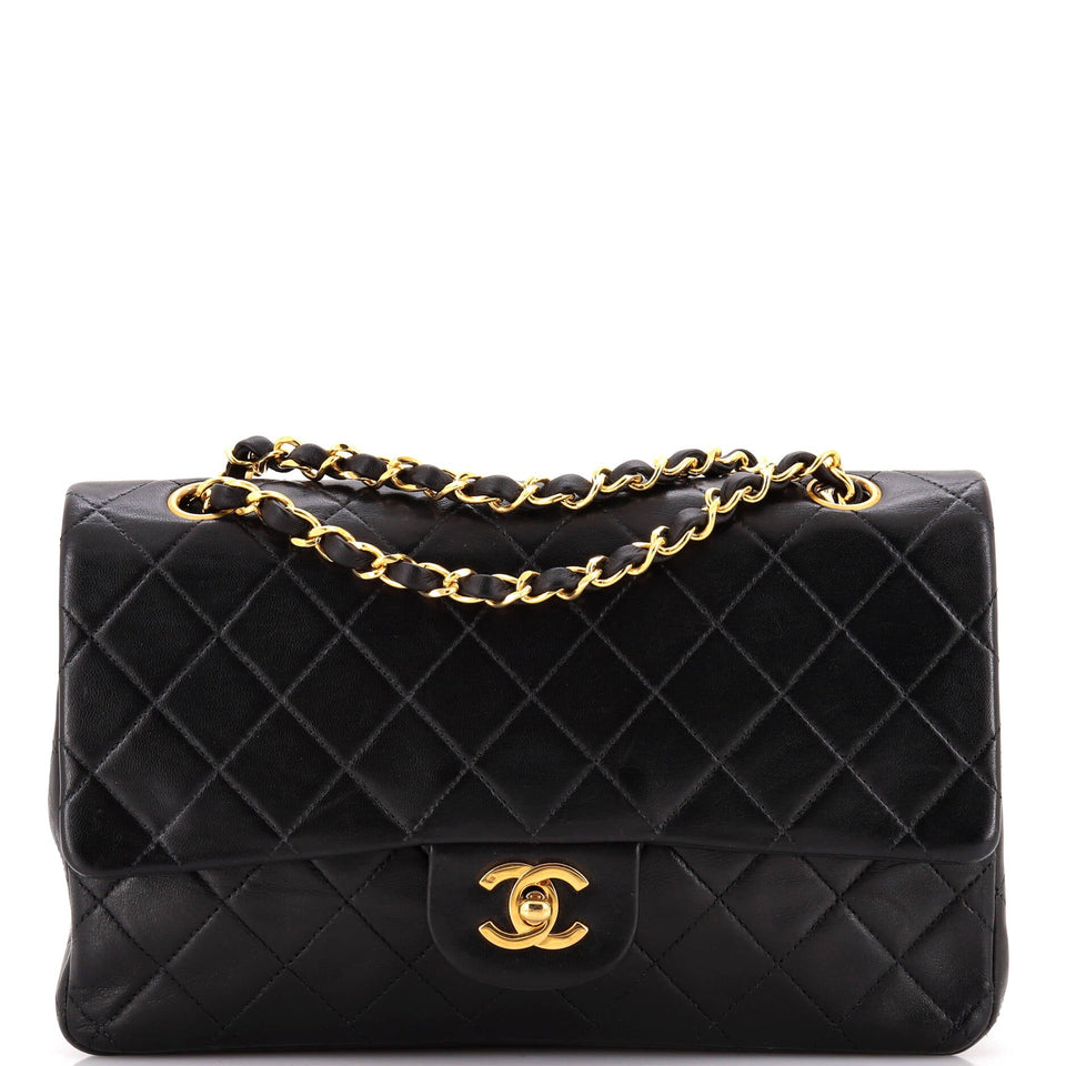 Vintage Classic Double Flap Bag Quilted Lambskin Medium