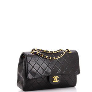 Vintage Classic Double Flap Bag Quilted Lambskin Medium