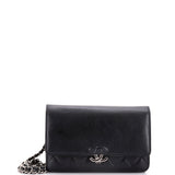 CC Box Wallet on Chain Quilted Calfskin