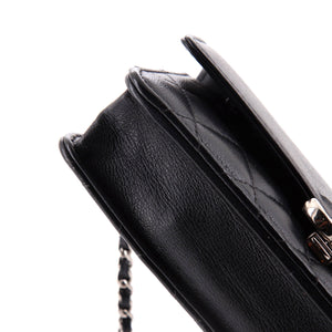 CC Box Wallet on Chain Quilted Calfskin