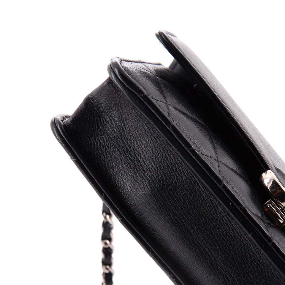 CC Box Wallet on Chain Quilted Calfskin