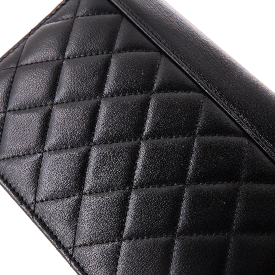 CC Box Wallet on Chain Quilted Calfskin